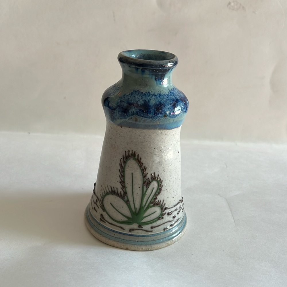 Chris Stender pottery ceramic vase cactus